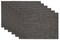 Contemporary Home Living Set of 6 Charcoal Gray and Black Tweed Rectangular Placemats 19"